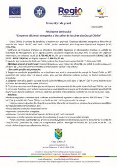 Creșterea eficienței energetice a blocurilor de locuințe din Orașul Chitila